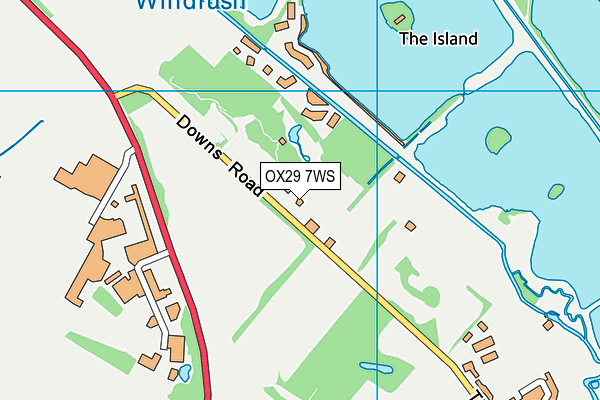 OX29 7WS map - OS VectorMap District (Ordnance Survey) OX29 7WS map - OS VectorMap District (Ordnance Survey)