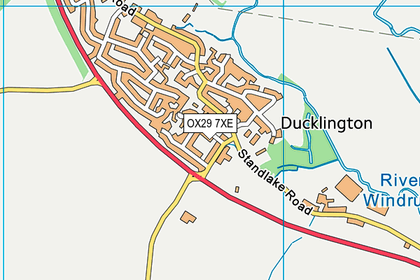 OX29 7XE map - OS VectorMap District (Ordnance Survey) OX29 7XE map - OS VectorMap District (Ordnance Survey)