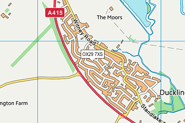 OX29 7XS map - OS VectorMap District (Ordnance Survey) OX29 7XS map - OS VectorMap District (Ordnance Survey)