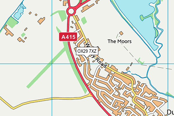 OX29 7XZ map - OS VectorMap District (Ordnance Survey) OX29 7XZ map - OS VectorMap District (Ordnance Survey)