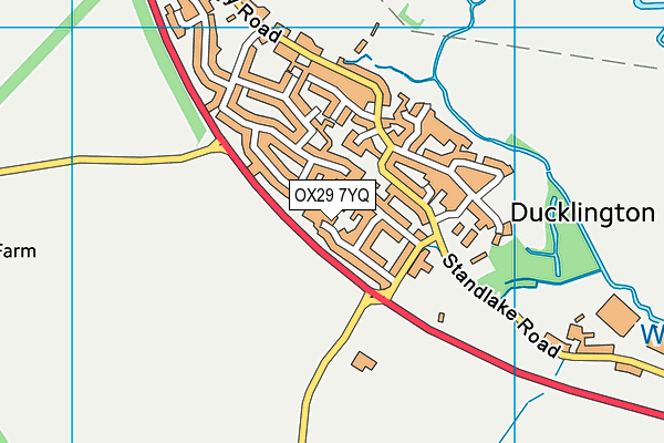 OX29 7YQ map - OS VectorMap District (Ordnance Survey) OX29 7YQ map - OS VectorMap District (Ordnance Survey)
