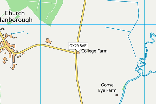 OX29 8AE map - OS VectorMap District (Ordnance Survey) OX29 8AE map - OS VectorMap District (Ordnance Survey)