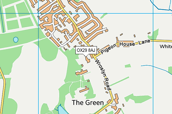 OX29 8AJ map - OS VectorMap District (Ordnance Survey) OX29 8AJ map - OS VectorMap District (Ordnance Survey)