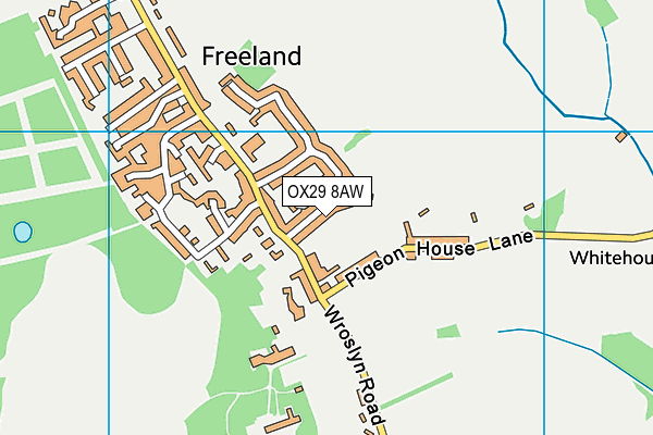 OX29 8AW map - OS VectorMap District (Ordnance Survey) OX29 8AW map - OS VectorMap District (Ordnance Survey)