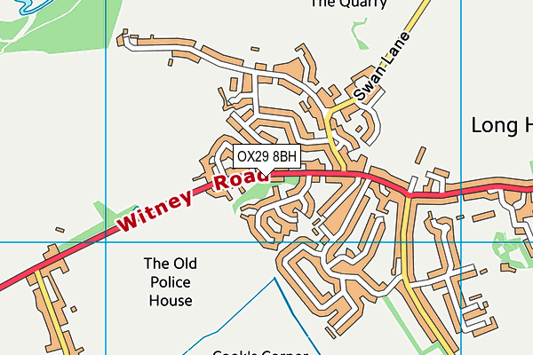 OX29 8BH map - OS VectorMap District (Ordnance Survey) OX29 8BH map - OS VectorMap District (Ordnance Survey)
