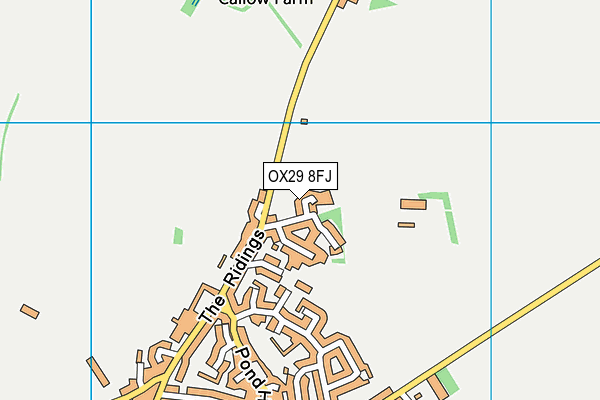 OX29 8FJ map - OS VectorMap District (Ordnance Survey) OX29 8FJ map - OS VectorMap District (Ordnance Survey)