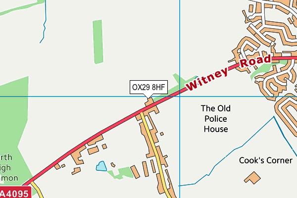 OX29 8HF map - OS VectorMap District (Ordnance Survey) OX29 8HF map - OS VectorMap District (Ordnance Survey)