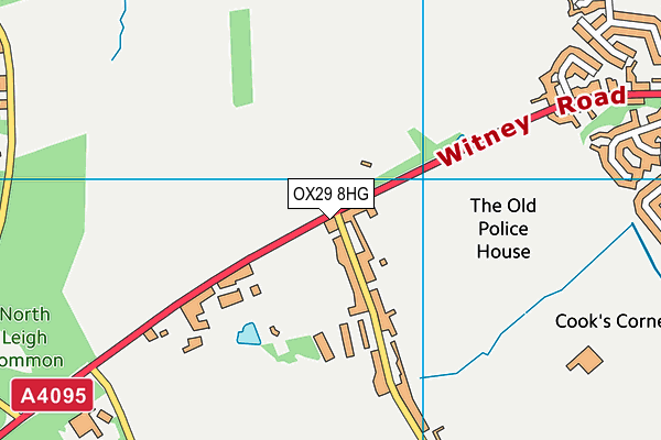 OX29 8HG map - OS VectorMap District (Ordnance Survey) OX29 8HG map - OS VectorMap District (Ordnance Survey)