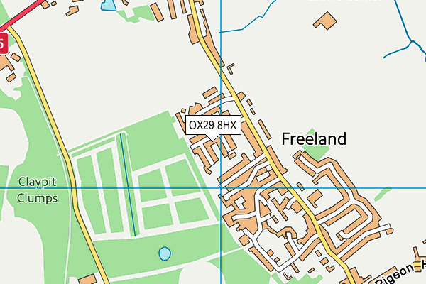 OX29 8HX map - OS VectorMap District (Ordnance Survey) OX29 8HX map - OS VectorMap District (Ordnance Survey)