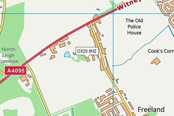 OX29 8HZ map - OS VectorMap District (Ordnance Survey) OX29 8HZ map - OS VectorMap District (Ordnance Survey)