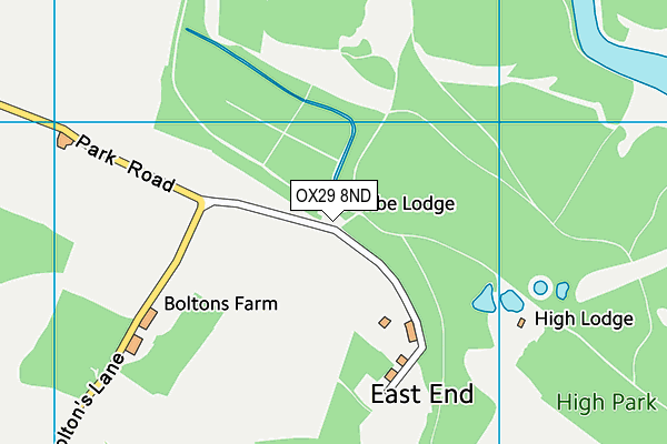 OX29 8ND map - OS VectorMap District (Ordnance Survey) OX29 8ND map - OS VectorMap District (Ordnance Survey)