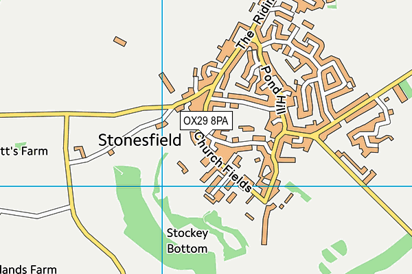 OX29 8PA map - OS VectorMap District (Ordnance Survey) OX29 8PA map - OS VectorMap District (Ordnance Survey)