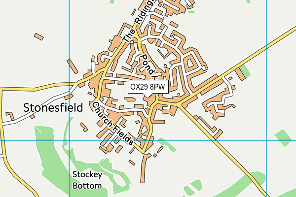 OX29 8PW map - OS VectorMap District (Ordnance Survey) OX29 8PW map - OS VectorMap District (Ordnance Survey)