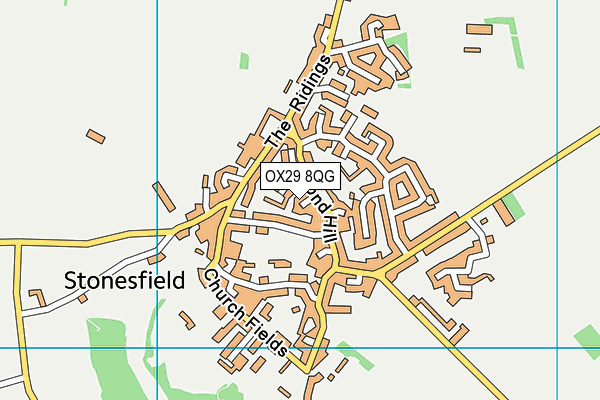 OX29 8QG map - OS VectorMap District (Ordnance Survey) OX29 8QG map - OS VectorMap District (Ordnance Survey)
