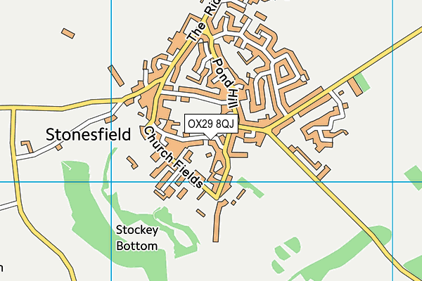 OX29 8QJ map - OS VectorMap District (Ordnance Survey) OX29 8QJ map - OS VectorMap District (Ordnance Survey)