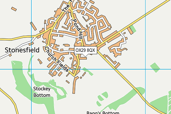 OX29 8QX map - OS VectorMap District (Ordnance Survey) OX29 8QX map - OS VectorMap District (Ordnance Survey)