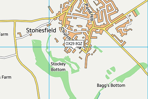 OX29 8QZ map - OS VectorMap District (Ordnance Survey) OX29 8QZ map - OS VectorMap District (Ordnance Survey)