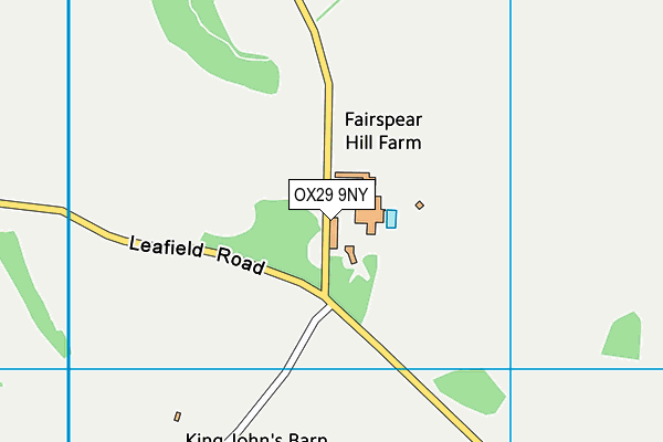 OX29 9NY map - OS VectorMap District (Ordnance Survey) OX29 9NY map - OS VectorMap District (Ordnance Survey)