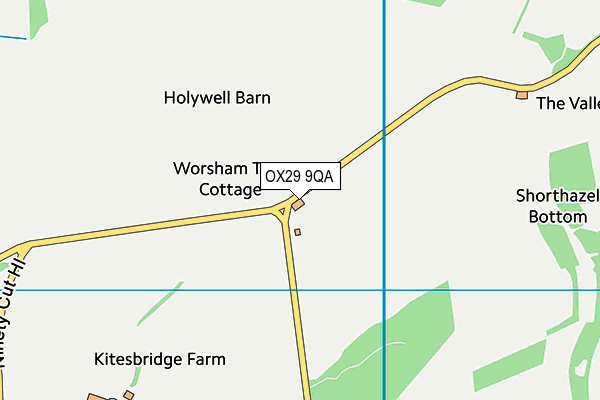 OX29 9QA map - OS VectorMap District (Ordnance Survey) OX29 9QA map - OS VectorMap District (Ordnance Survey)
