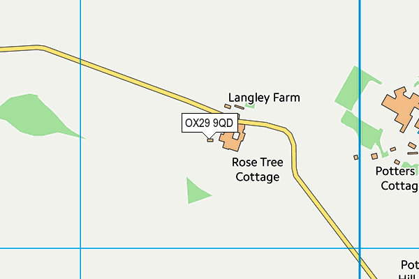 OX29 9QD map - OS VectorMap District (Ordnance Survey) OX29 9QD map - OS VectorMap District (Ordnance Survey)