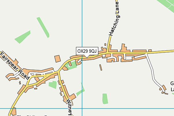 OX29 9QJ map - OS VectorMap District (Ordnance Survey) OX29 9QJ map - OS VectorMap District (Ordnance Survey)