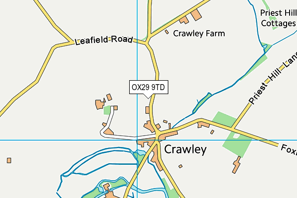 OX29 9TD map - OS VectorMap District (Ordnance Survey) OX29 9TD map - OS VectorMap District (Ordnance Survey)