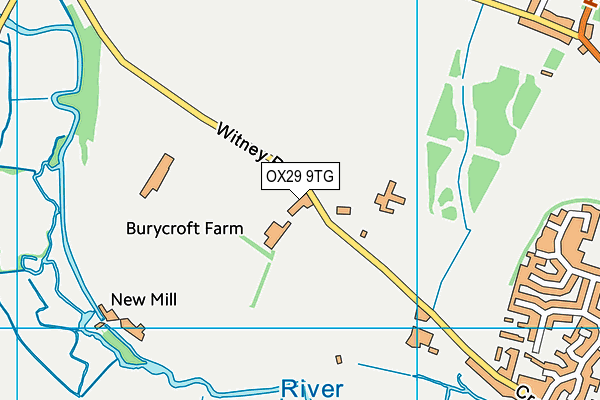 OX29 9TG map - OS VectorMap District (Ordnance Survey) OX29 9TG map - OS VectorMap District (Ordnance Survey)