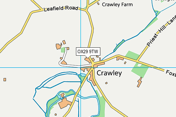 OX29 9TW map - OS VectorMap District (Ordnance Survey) OX29 9TW map - OS VectorMap District (Ordnance Survey)