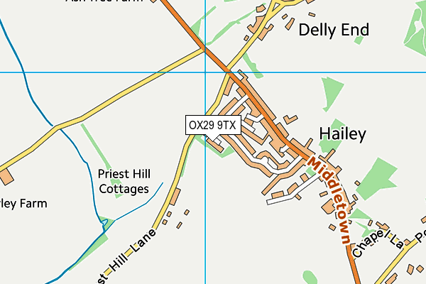 OX29 9TX map - OS VectorMap District (Ordnance Survey)