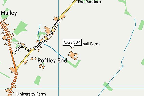 OX29 9UP map - OS VectorMap District (Ordnance Survey) OX29 9UP map - OS VectorMap District (Ordnance Survey)