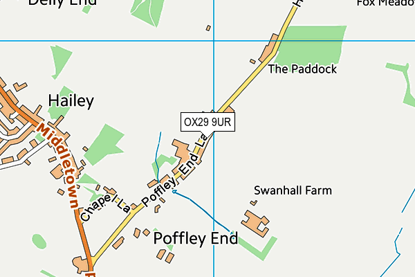 OX29 9UR map - OS VectorMap District (Ordnance Survey) OX29 9UR map - OS VectorMap District (Ordnance Survey)