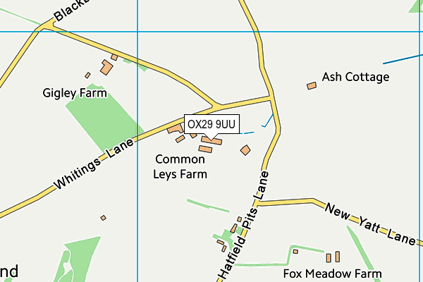 OX29 9UU map - OS VectorMap District (Ordnance Survey) OX29 9UU map - OS VectorMap District (Ordnance Survey)
