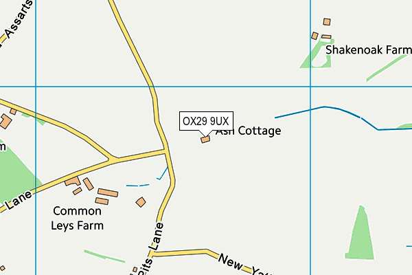 OX29 9UX map - OS VectorMap District (Ordnance Survey) OX29 9UX map - OS VectorMap District (Ordnance Survey)