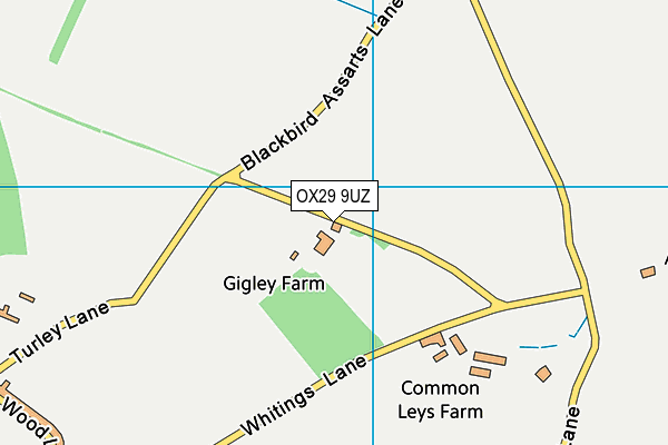 OX29 9UZ map - OS VectorMap District (Ordnance Survey) OX29 9UZ map - OS VectorMap District (Ordnance Survey)