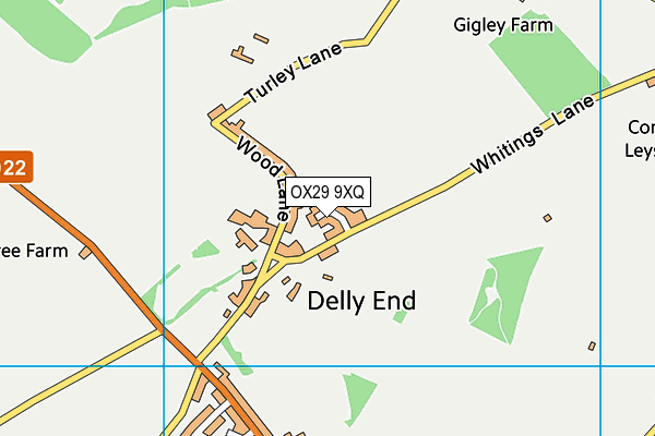 OX29 9XQ map - OS VectorMap District (Ordnance Survey) OX29 9XQ map - OS VectorMap District (Ordnance Survey)