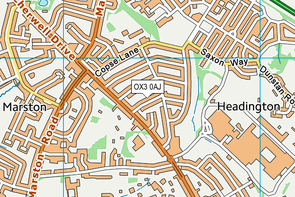 OX3 0AJ map - OS VectorMap District (Ordnance Survey) OX3 0AJ map - OS VectorMap District (Ordnance Survey)
