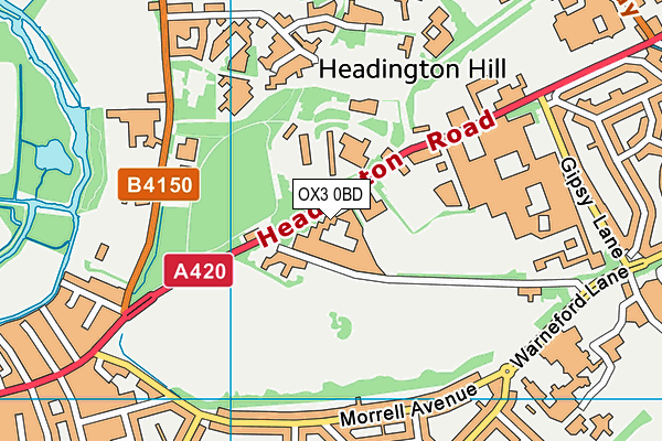 OX3 0BD map - OS VectorMap District (Ordnance Survey) OX3 0BD map - OS VectorMap District (Ordnance Survey)