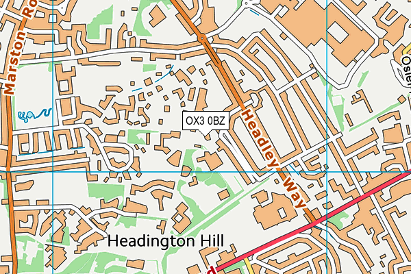 OX3 0BZ map - OS VectorMap District (Ordnance Survey) OX3 0BZ map - OS VectorMap District (Ordnance Survey)