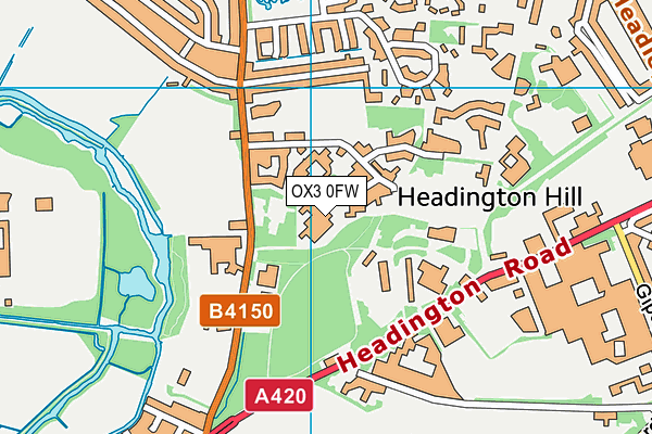 OX3 0FW map - OS VectorMap District (Ordnance Survey) OX3 0FW map - OS VectorMap District (Ordnance Survey)