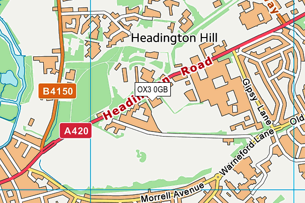 OX3 0GB map - OS VectorMap District (Ordnance Survey) OX3 0GB map - OS VectorMap District (Ordnance Survey)