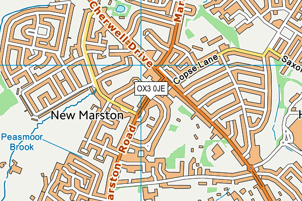 OX3 0JE map - OS VectorMap District (Ordnance Survey) OX3 0JE map - OS VectorMap District (Ordnance Survey)