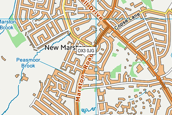 OX3 0JG map - OS VectorMap District (Ordnance Survey) OX3 0JG map - OS VectorMap District (Ordnance Survey)