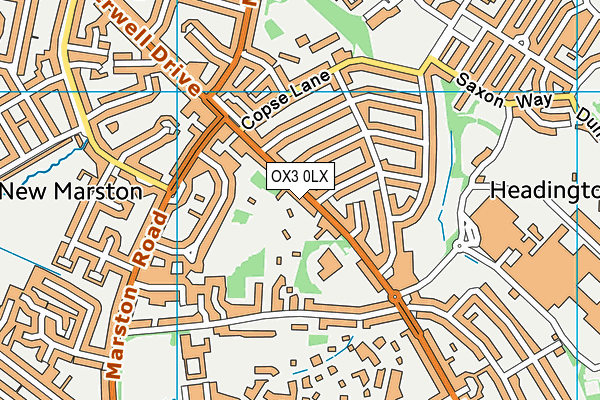 OX3 0LX map - OS VectorMap District (Ordnance Survey) OX3 0LX map - OS VectorMap District (Ordnance Survey)
