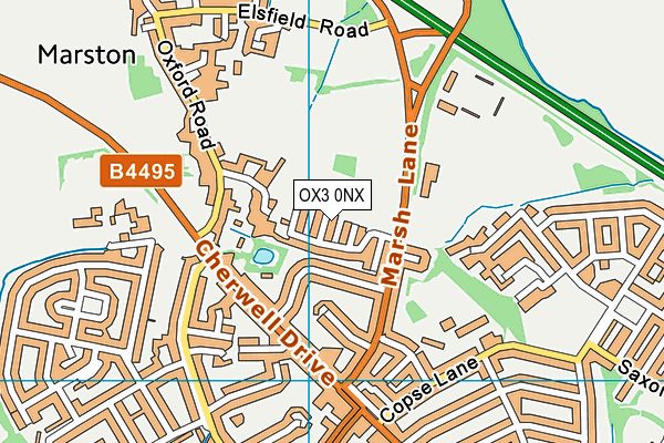 OX3 0NX map - OS VectorMap District (Ordnance Survey)