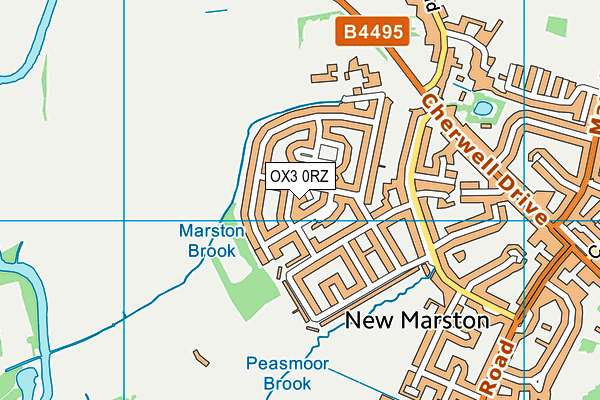 OX3 0RZ map - OS VectorMap District (Ordnance Survey) OX3 0RZ map - OS VectorMap District (Ordnance Survey)