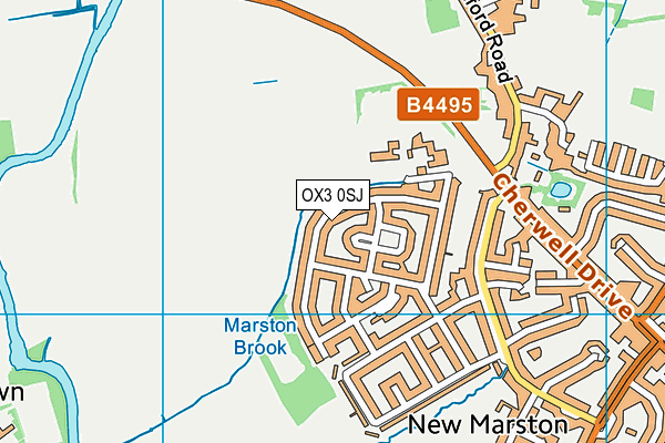 OX3 0SJ map - OS VectorMap District (Ordnance Survey) OX3 0SJ map - OS VectorMap District (Ordnance Survey)