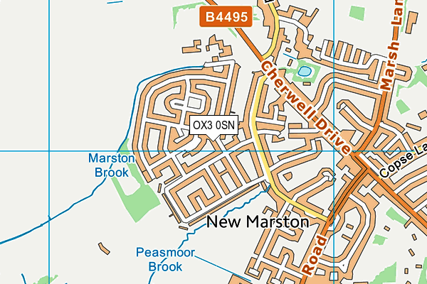 OX3 0SN map - OS VectorMap District (Ordnance Survey) OX3 0SN map - OS VectorMap District (Ordnance Survey)