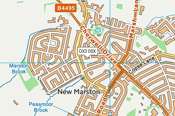 OX3 0SX map - OS VectorMap District (Ordnance Survey) OX3 0SX map - OS VectorMap District (Ordnance Survey)