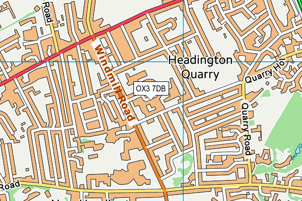 OX3 7DB map - OS VectorMap District (Ordnance Survey) OX3 7DB map - OS VectorMap District (Ordnance Survey)