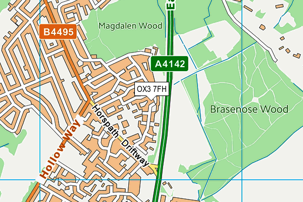 OX3 7FH map - OS VectorMap District (Ordnance Survey) OX3 7FH map - OS VectorMap District (Ordnance Survey)
